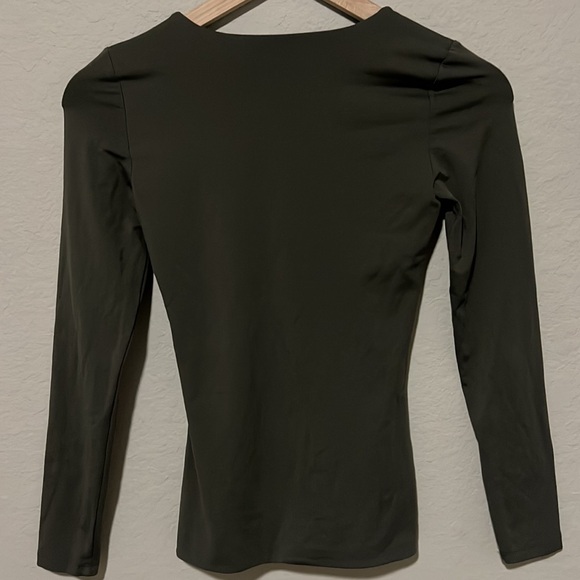 Aritzia Long Sleeve Top in Dark Olive - Picture 5 of 5